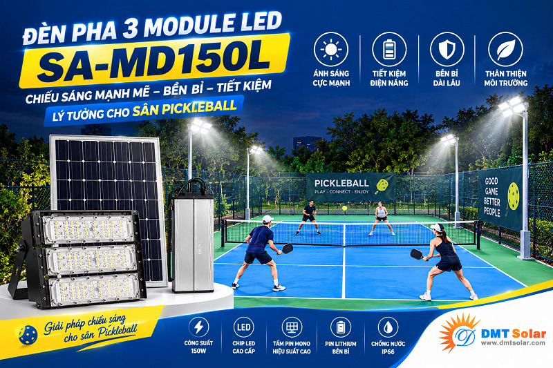 Đ&egrave;n pha 3 module Led SA-MD150L cho s&acirc;n pickleball