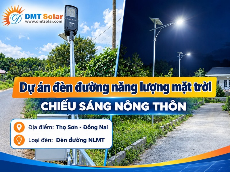 Dự &aacute;n lắp đặt đ&egrave;n đường năng lượng mặt trời Thọ Sơn Đồng Nai