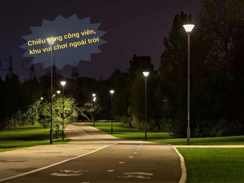 Đèn led 60W năng lượng mặt trời chiếu sáng công viên
