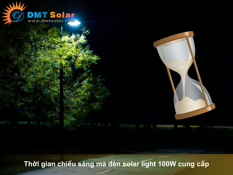 Thời chiếu sáng của đèn solar light 100W ip67