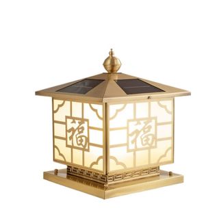 Đèn trụ cổng đồng vuông năng lượng mặt trời TCS-SA62-VD