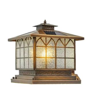 Đèn trụ cổng bằng đồng năng lượng mặt trời TCS-SA66-VD