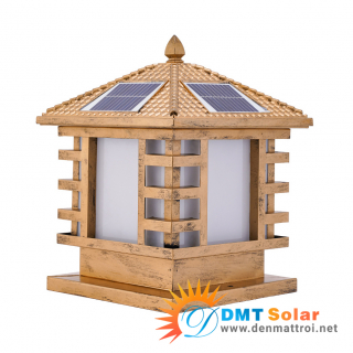 Đèn trụ cổng vuông năng lượng mặt trời DMT-TC08M-1