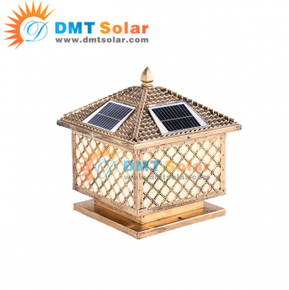 Đèn trụ cổng năng lượng mặt trời dạng lưới 25-30-40cm DMT-TC14 