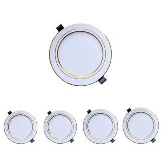 Đèn âm trần tròn viền vàng/bạc [AT-SA-AT15] 6W-12W | Saco