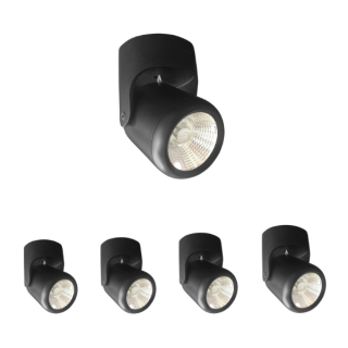 Đèn rọi ngồi mẫu [RN-SA-RN22] vỏ đen 5W-20W | Saco