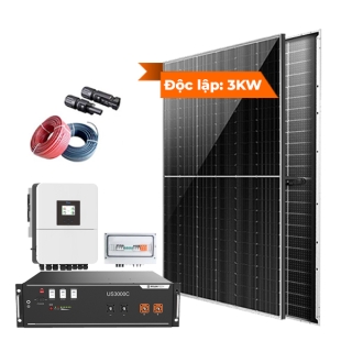 Bộ năng lượng mặt trời lưu trữ 3kwh | Trọn gói