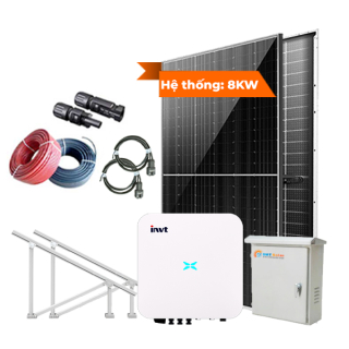 Chi phí lắp điện mặt trời cho hộ gia đình 8kw Hoà lưới/Bám tải