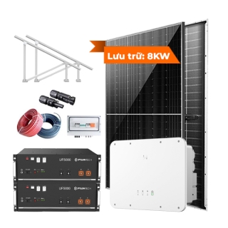 Hệ thống năng lượng mặt trời có lưu trữ 8kw/10.24kwh