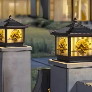 Đặt Đèn Trụ Cổng Trước Cổng Nhà Phong Thủy Cho Từng Vị Trí