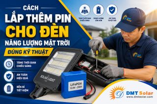 Cách Lắp Thêm Pin Cho Đèn Năng Lượng Mặt Trời Đúng Kỹ Thuật