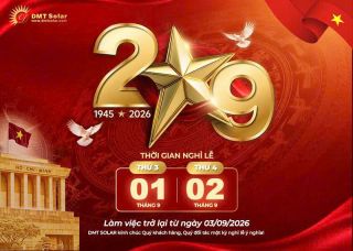 THÔNG BÁO LỊCH NGHỈ LỄ QUỐC KHÁNH 02/09/2026 DMT SOLAR