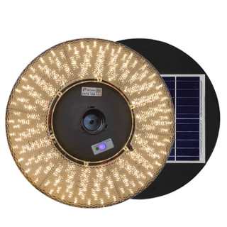 Đèn đĩa bay UFO kim cương năng lượng mặt trời 3 màu ánh sáng